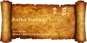 Kafka Euniké névjegykártya